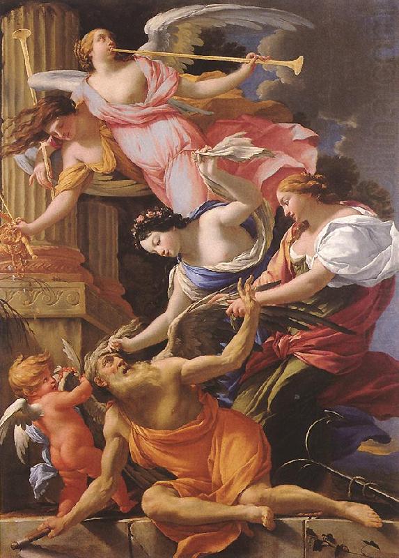 Simon Vouet Saturn, Conquered by Amor, Venus and Hope china oil painting image